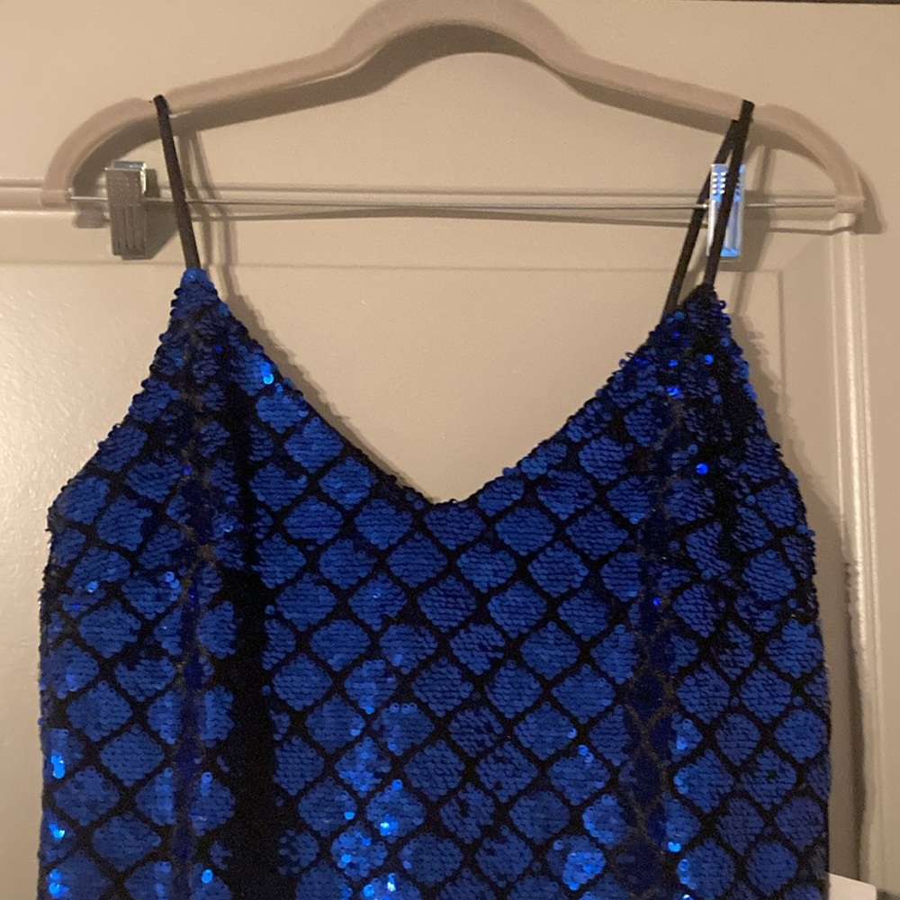 Going Vogue Royal Blue Velvet Sequin Mini Dress
Lulus| Sz S NWT - Picture 5 of 11